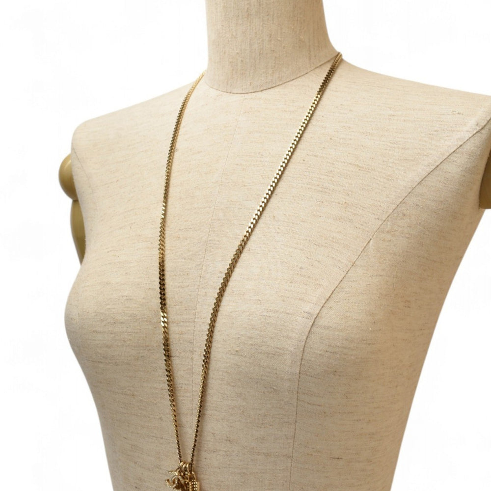 Chanel Long Necklace Pendant BOY CHANEL Boy Coco CC Tag C22P Gold — Like New