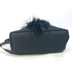 Fendi 7VZ016 backpack bag fur studs Backpack Black blue — Like New