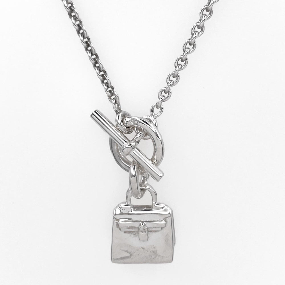 HERMES Amulette Kelly Charm Necklace Pendant Toggle SV925 Men's Women's — Like New