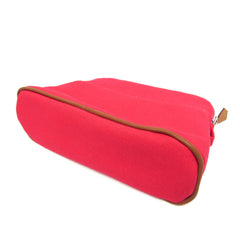 Hermes Bolide Mini Women's Cotton,Leather Pouch Brown,Pink — Like New