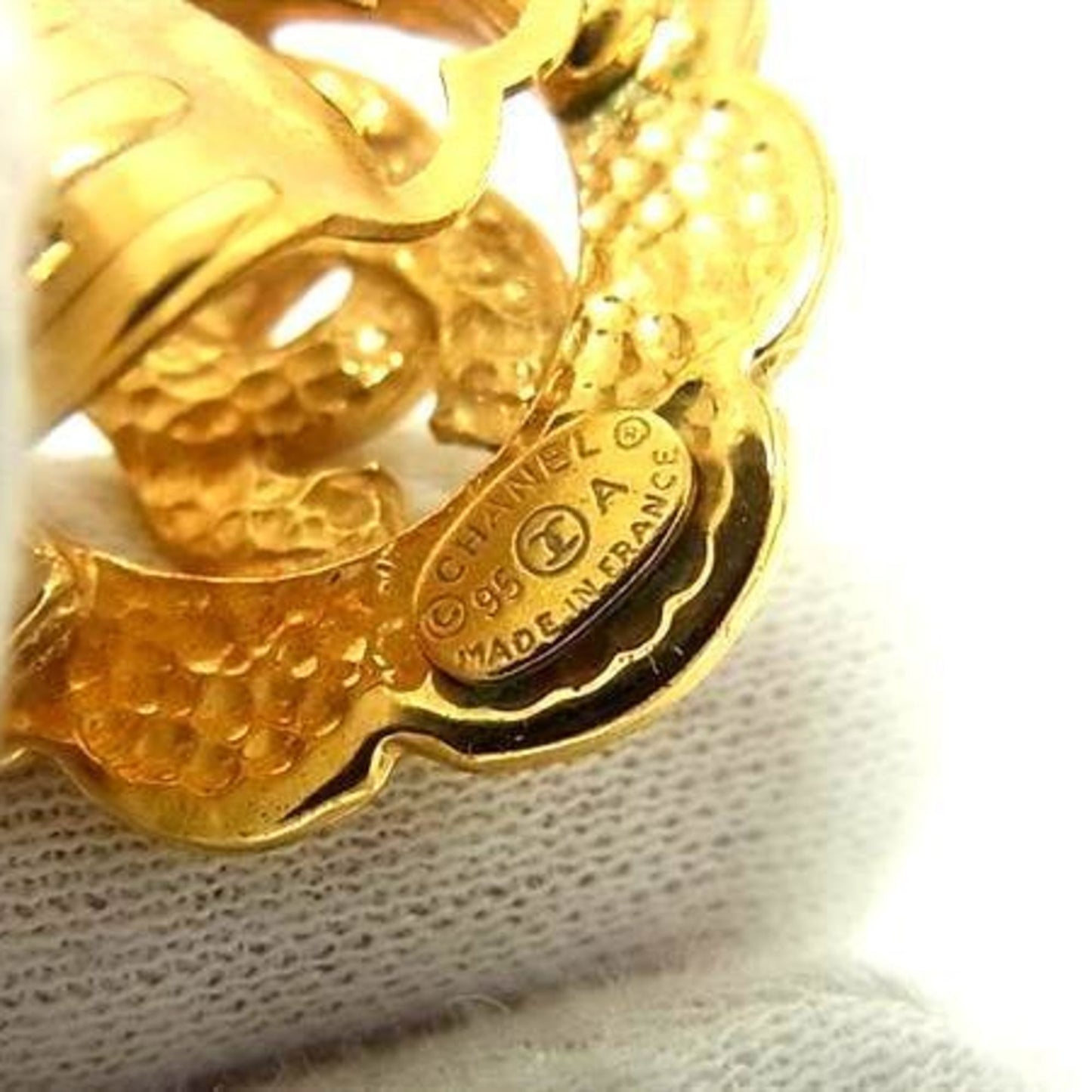 CHANEL Coco Mark Gold Metal Earrings for Women