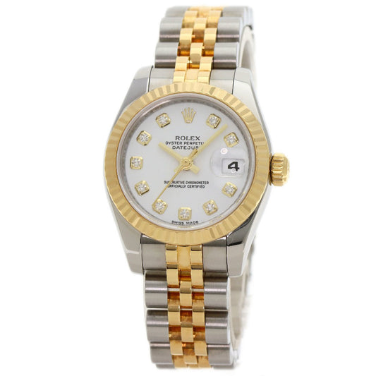 Rolex 179173G Datejust 10P Diamond Watch Stainless Steel SSxK18YG K18YG Ladies ROLEX
