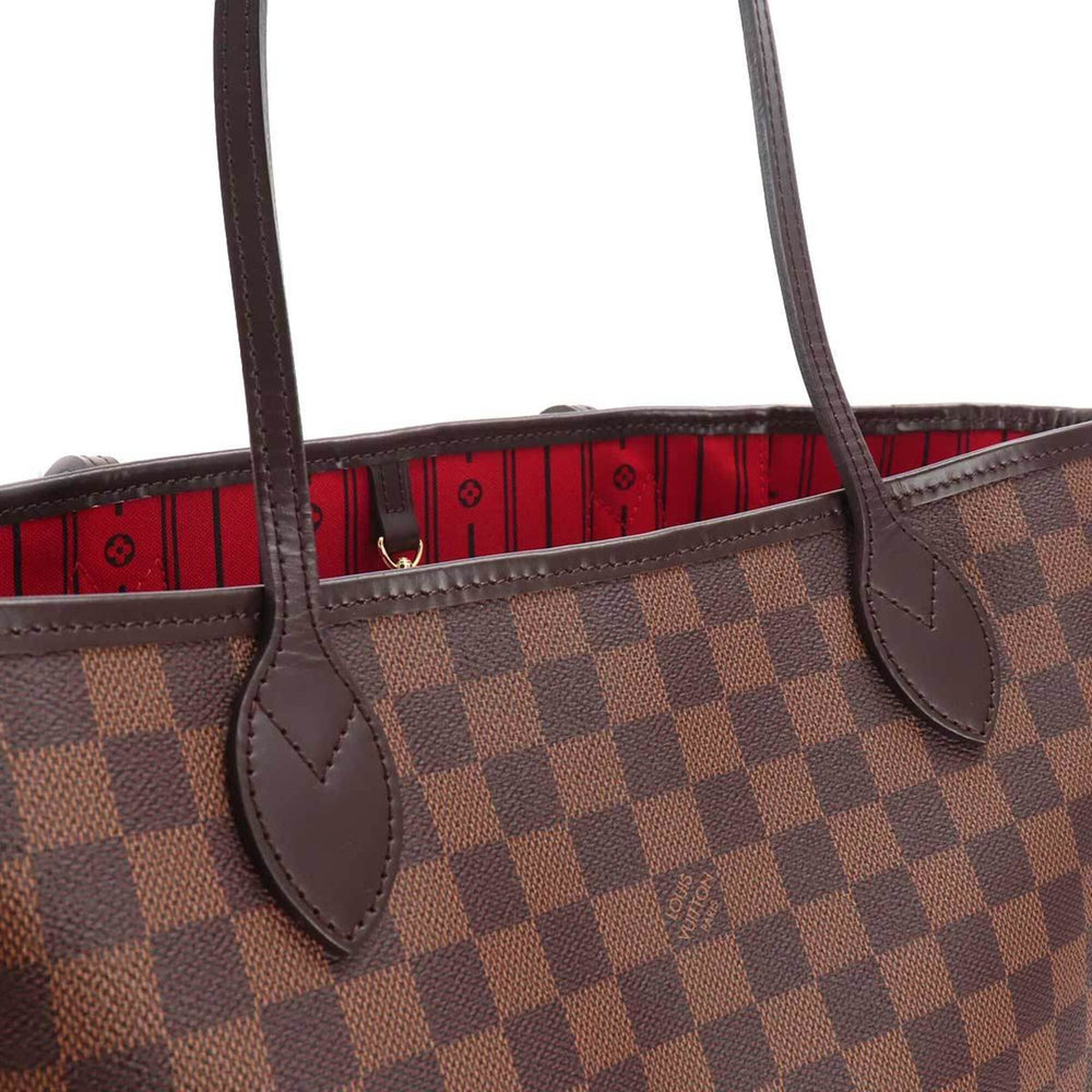 Louis Vuitton Neverfull MM Damier Tote Handbag, Ebene Cerise N51105 Brown — Like New