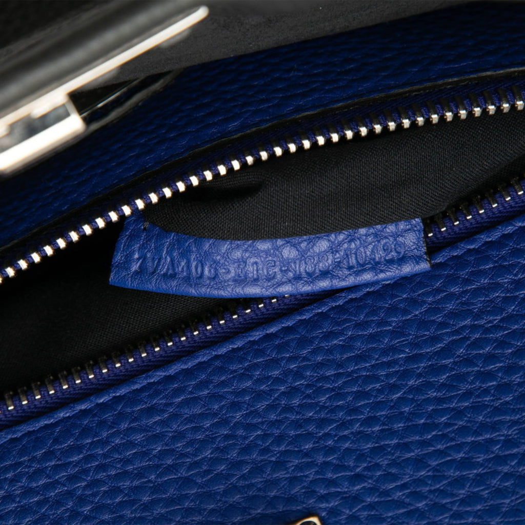 FENDI Selleria Peekaboo Fit Business Briefcase 7VA406 Gray Leather Men's