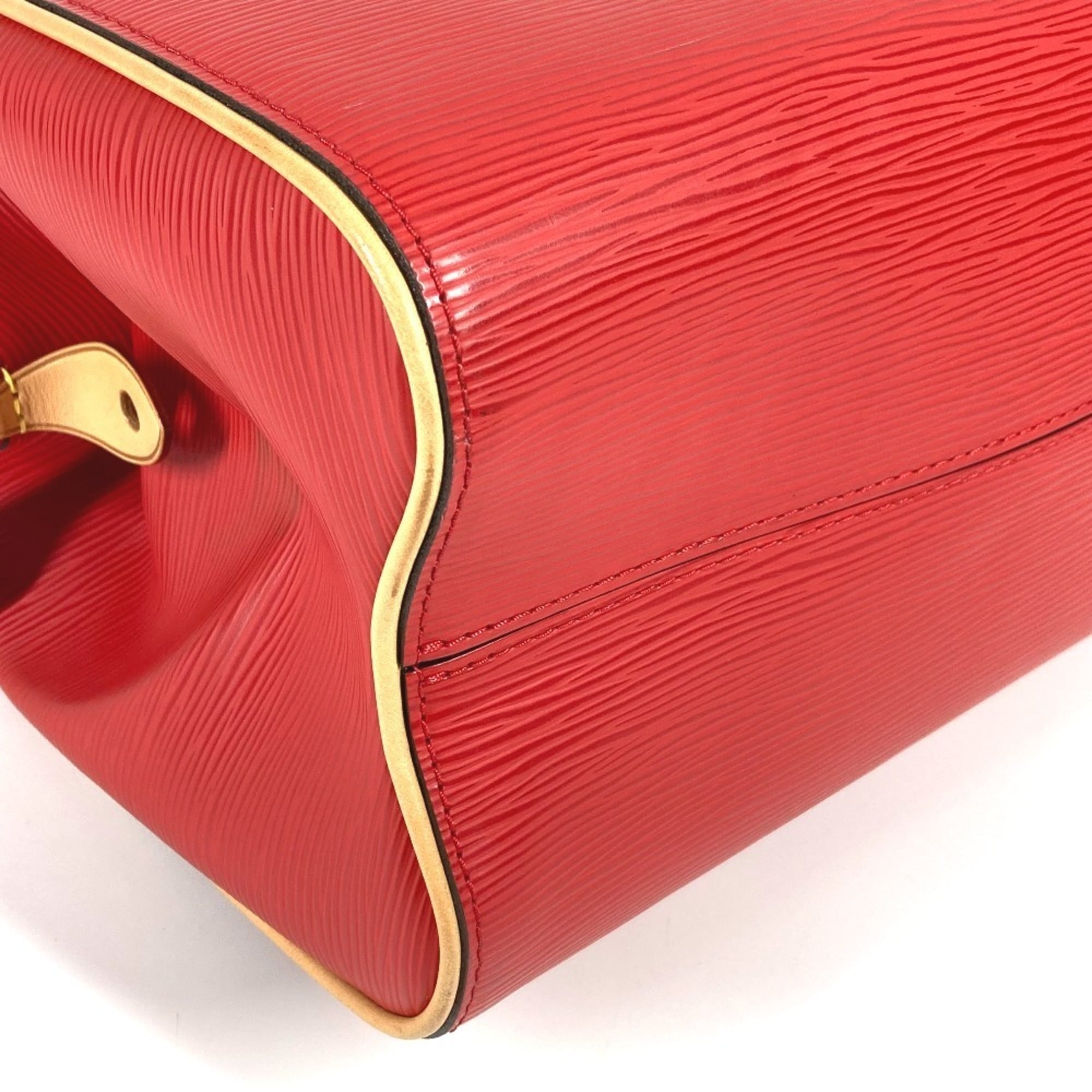 LOUIS VUITTON M93246 Epi Dock PM 2-Way Bag, Shoulder Mini Boston Handbag, Leather, Women's, Red — Like New