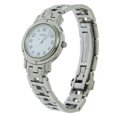 Hermes HERMES Clipper Watch CL4.210 Stainless Steel Quartz Analog Display White Dial Women's S212224805 — Good
