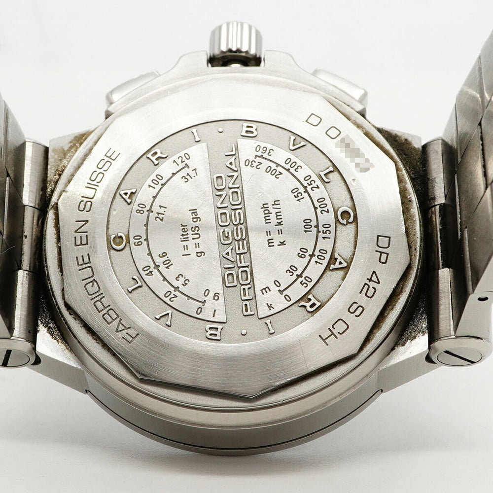 Bulgari Diagono Professional DP42SCH Black Dial Men's Watch — Good
