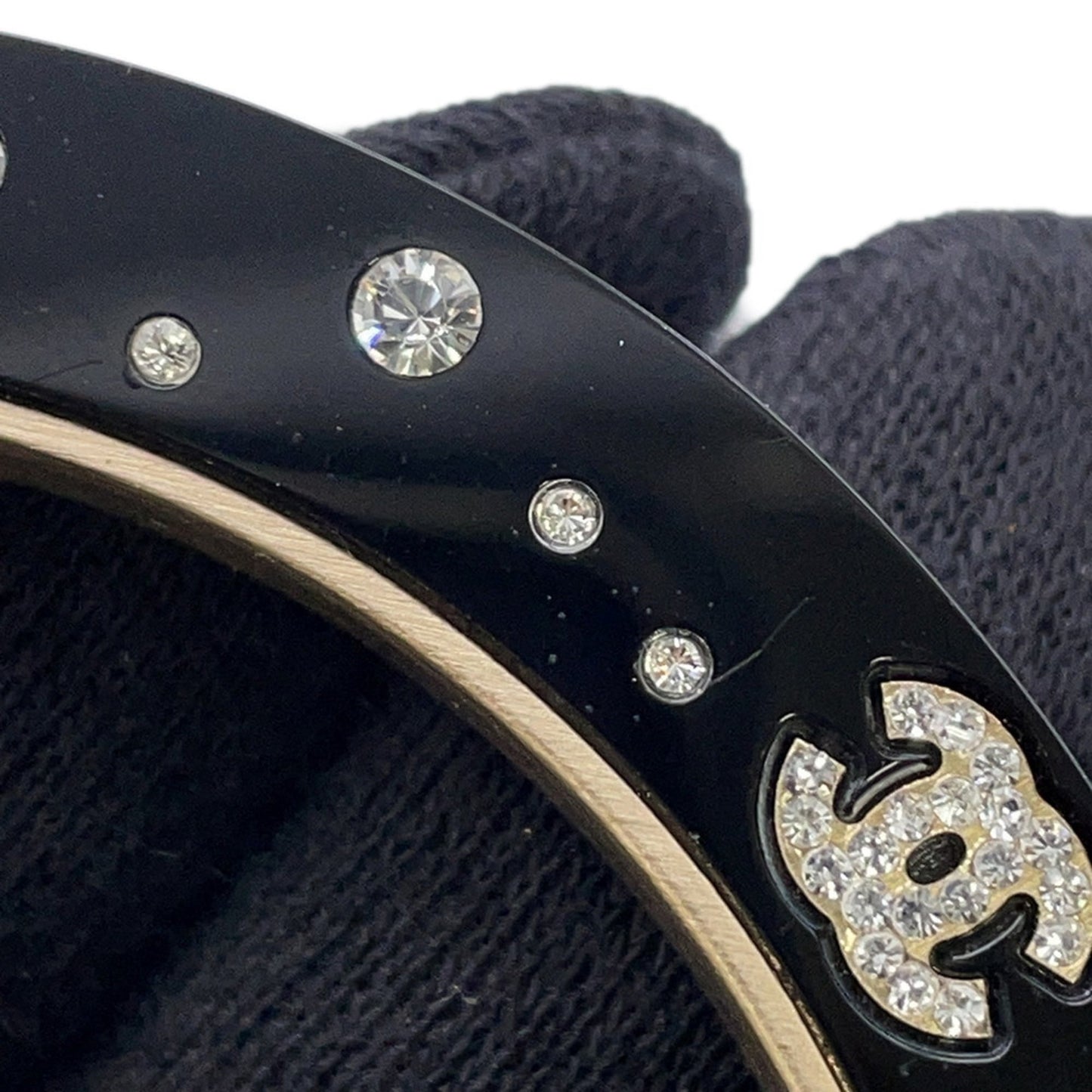 Chanel Coco Mark Rhinestone Bangle 09P CHANEL