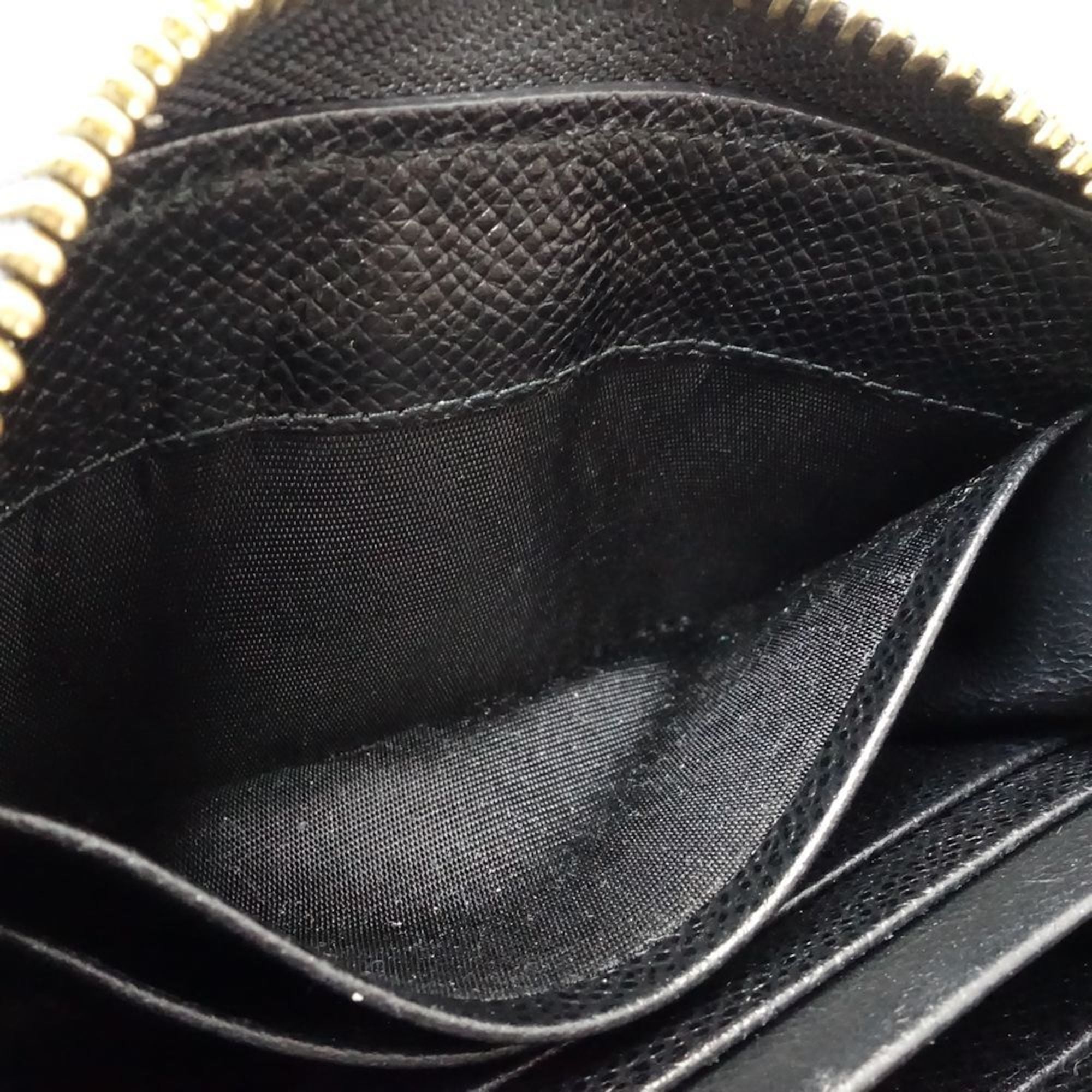 Salvatore Ferragamo Fiocco Vara Small Zip-Around Wallet in Black Leather, Women's, 181910