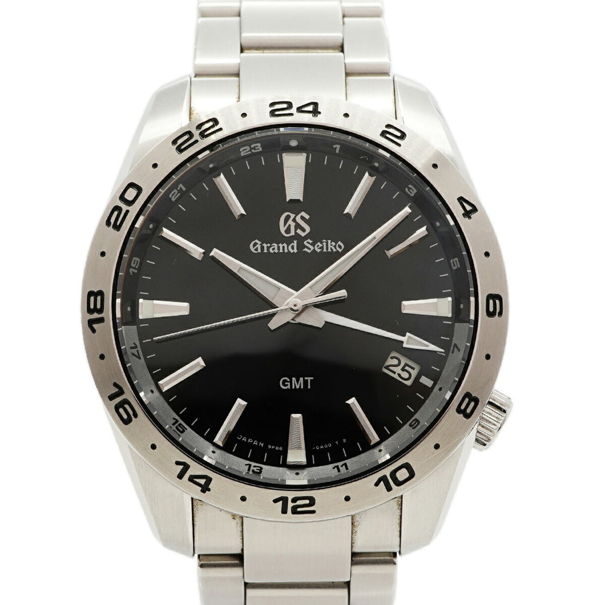 Seiko Grand Sport Collection GMT SBGN027 9F86-0AK0 Black Dial Men's Watch — Good