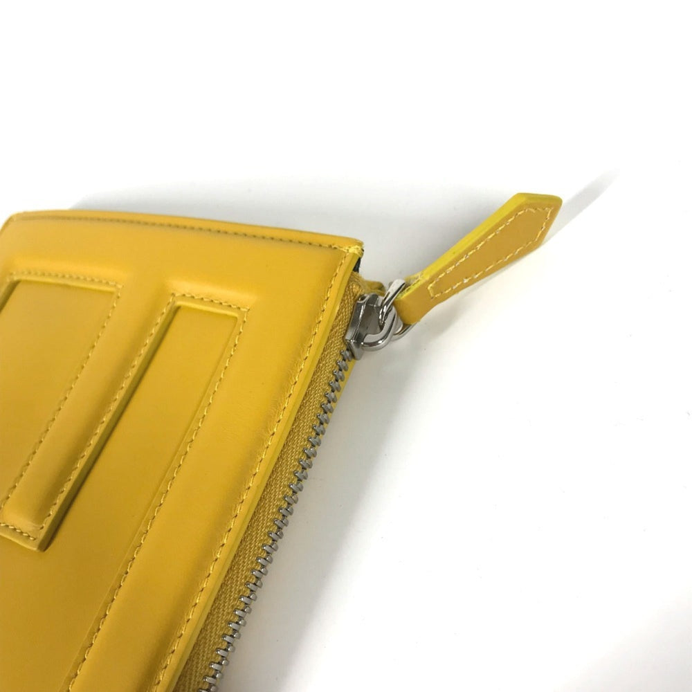 FENDI 7N0114 Pouch Clutch Bag Leather Women's Yellow — New - Store Return