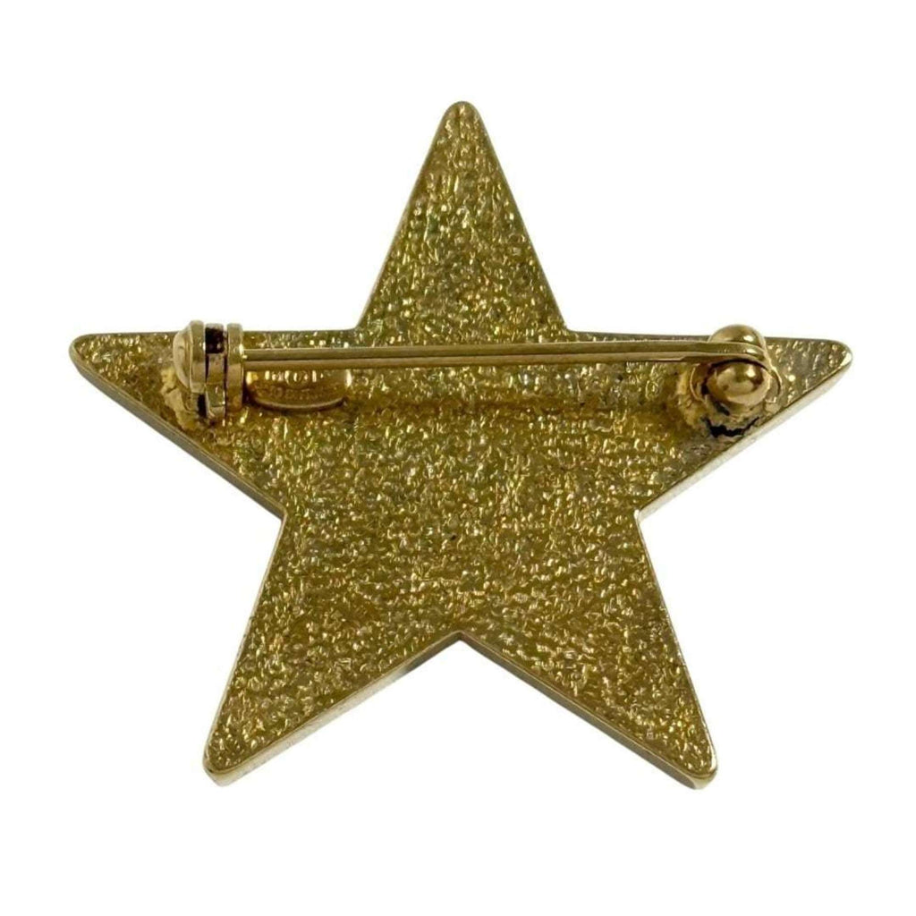 Chanel Women's Coco Mark Pin Brooch Badge Black Star 2001