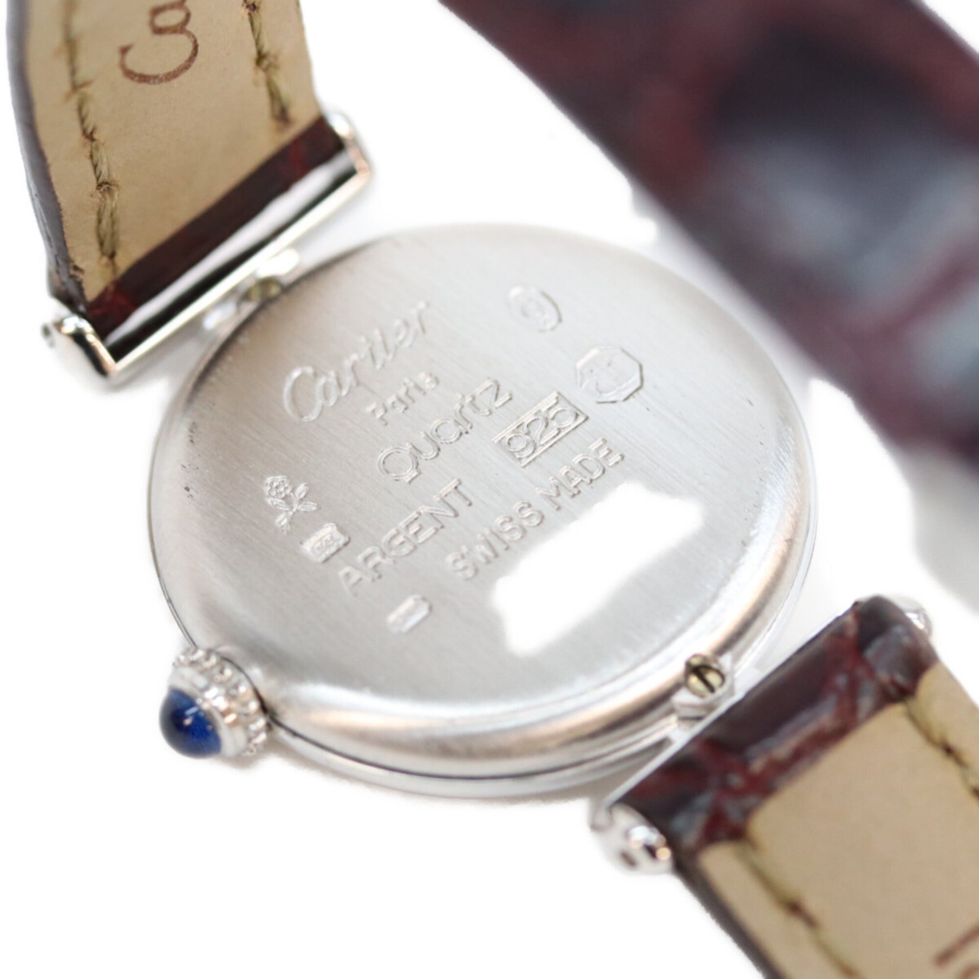 Cartier W1001665 925 Silver Must Colisée SM Quartz Watch, with White Dial, Ladies — Very Good
