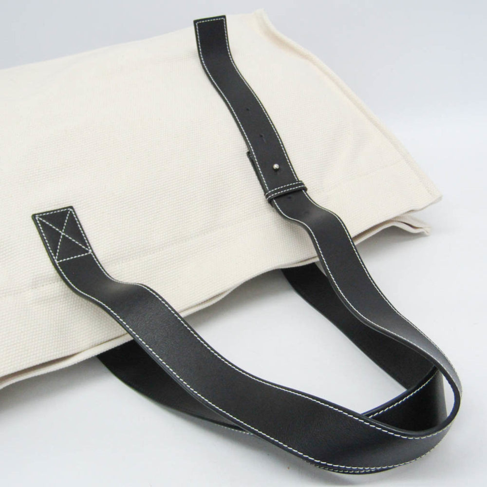 Loewe Paula's Ibiza Women,Men Canvas,Leather Tote Bag Black,Off-white — Like New