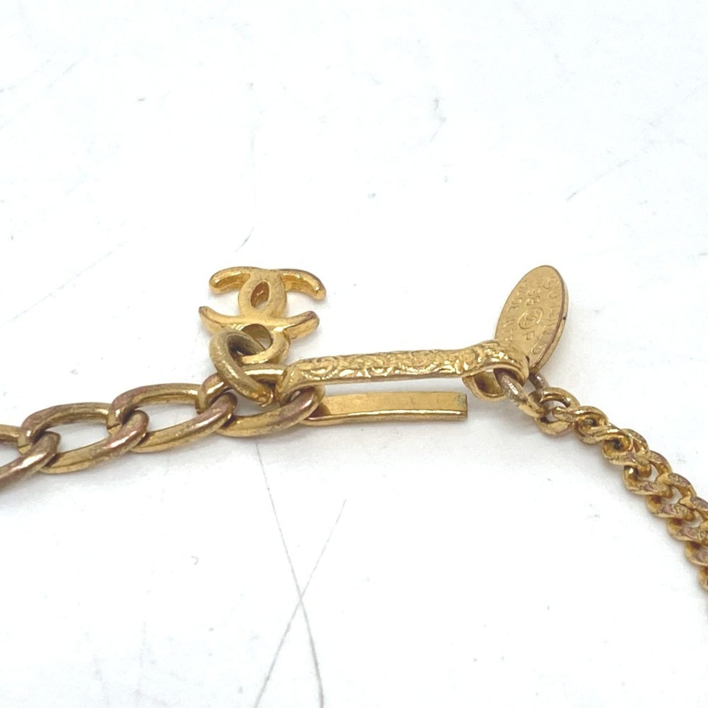 CHANEL 98P Coco Mark Soccer Accessory Bracelet Metal Women's Gold