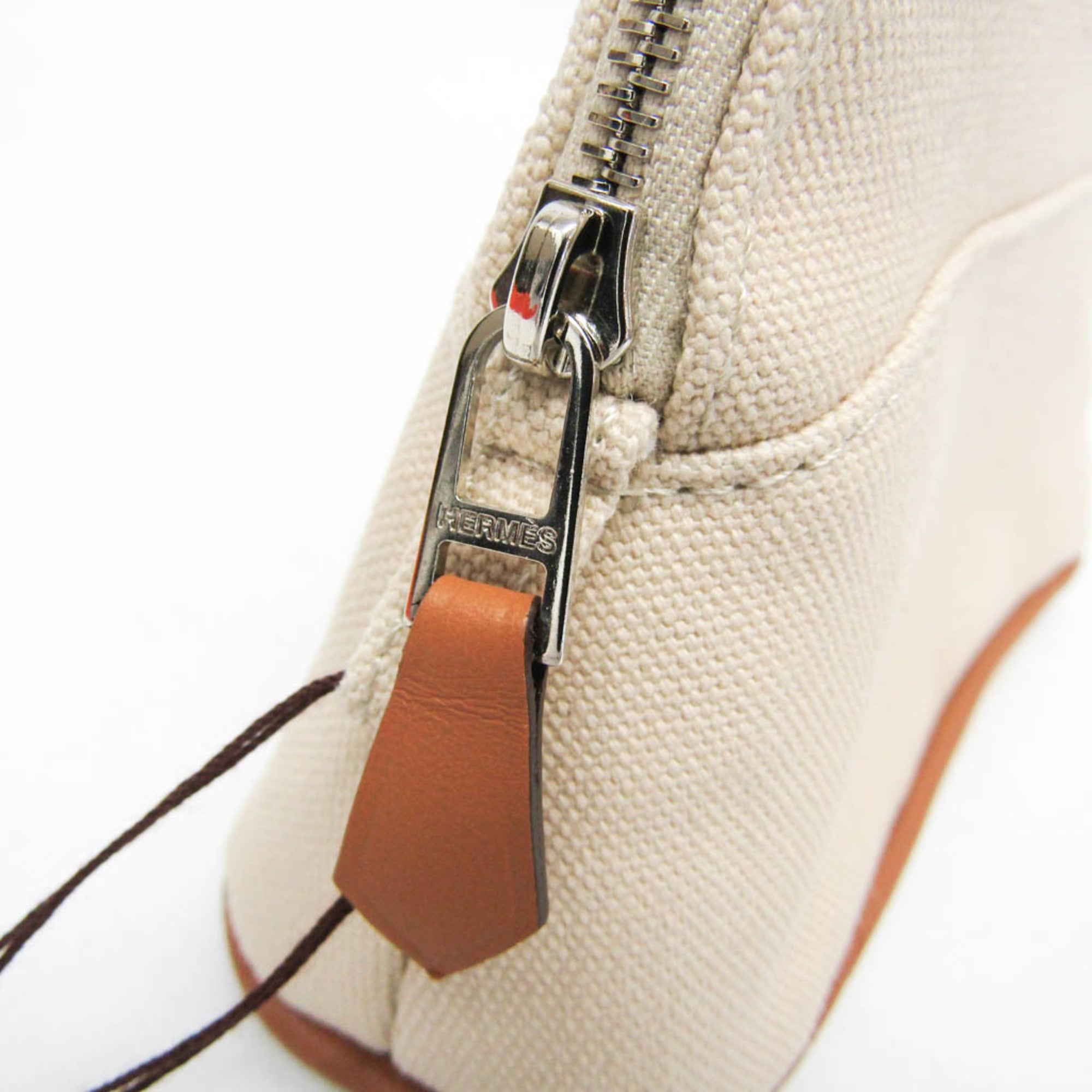 Hermes Bolide Mini Mini Women's Cotton Pouch Light Beige — Like New