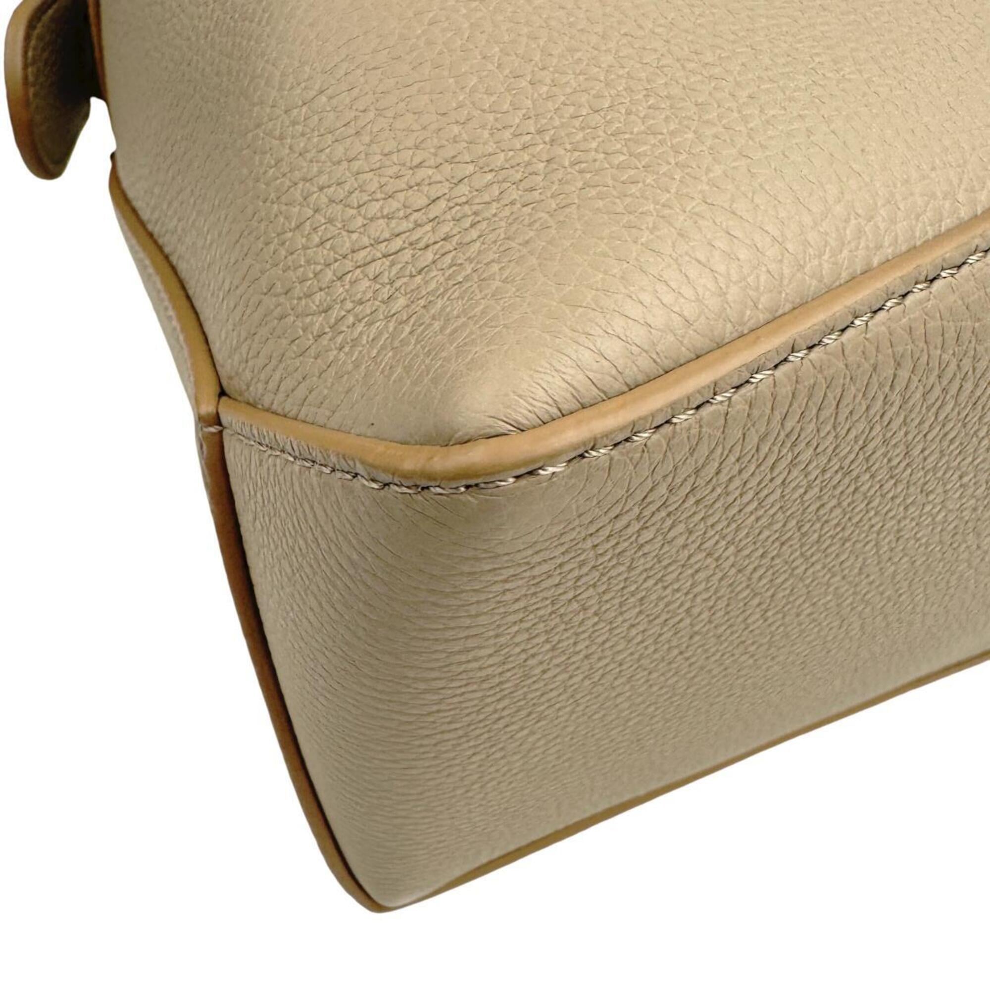 LOEWE Puzzle Edge Small A510P60X30 Sand Calfskin Shoulder Bag Handbag Gold Hardware Women's — Like New