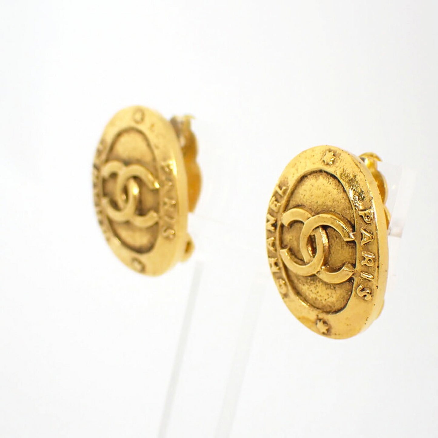 CHANEL Gold Coco Mark Earrings