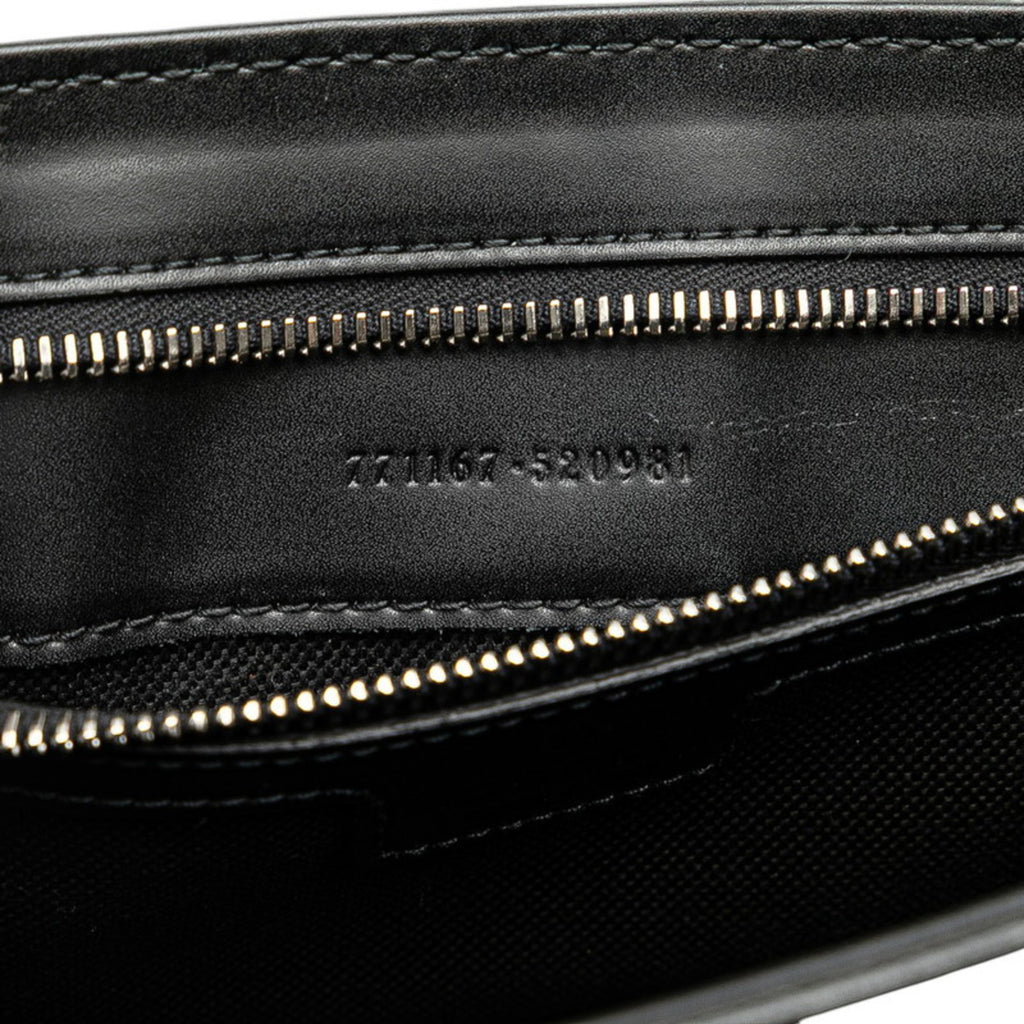 Gucci GG Supreme Shoulder Bag/Crossbody Bag 771167 Black Leather Women's GUCCI