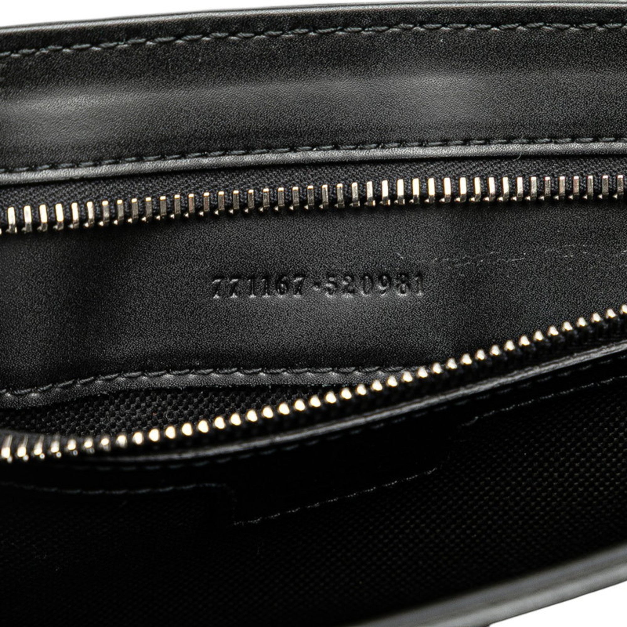 Gucci GG Supreme Shoulder Bag/Crossbody Bag 771167 Black Leather Women's GUCCI