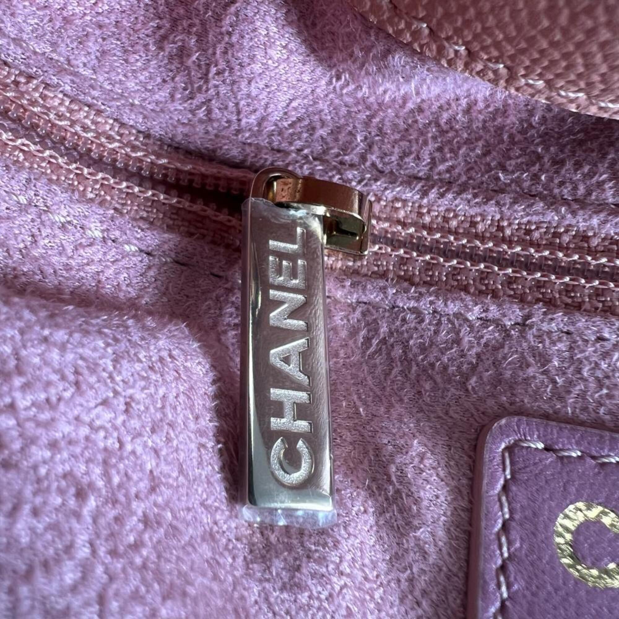 Chanel Deauville Shoulder Bag for Women, Studded Logo, Gold Hardware, Crossbody, Pink with Hardware — Like New