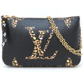 LOUIS VUITTON Monogram Jungle Pochette Double Zip M67874 Shoulder Bag in Noir Brown, Women's, 352766
