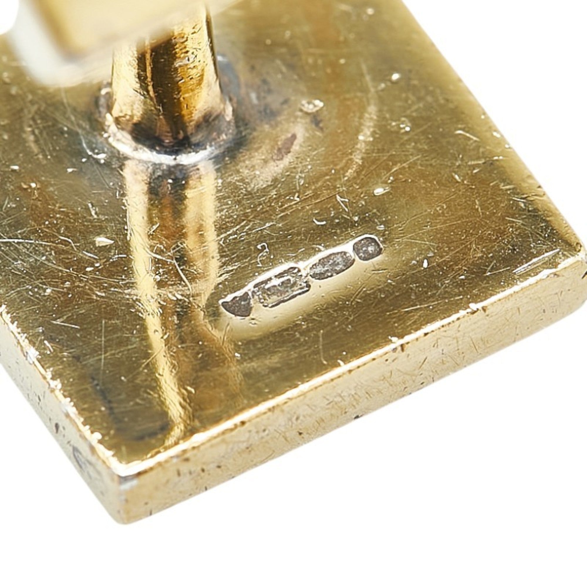 Louis Vuitton Damier Cufflinks Gold Brown Plated Women's LOUIS VUITTON