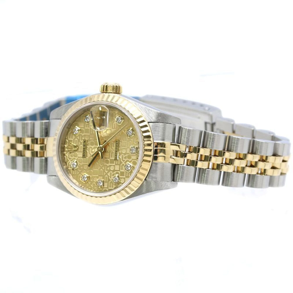 ROLEX Datejust 10P Diamond 79173G Women's Watch SSx18K Yellow Gold 40464 — Good