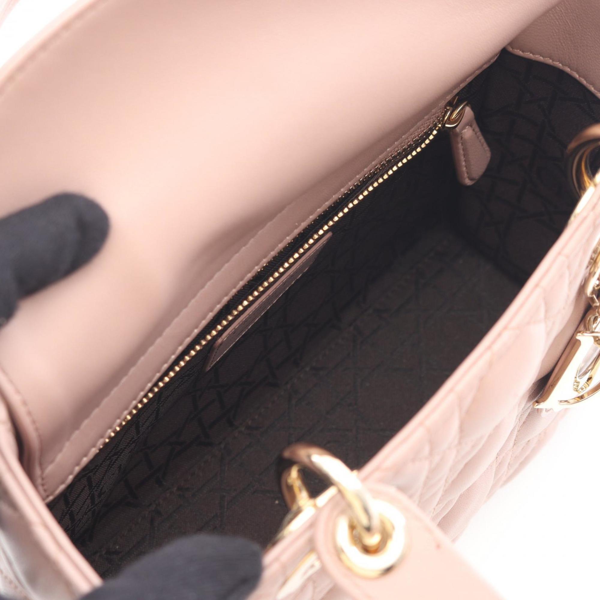 Christian Dior Dior Lady small handbag, leather, women's, pink