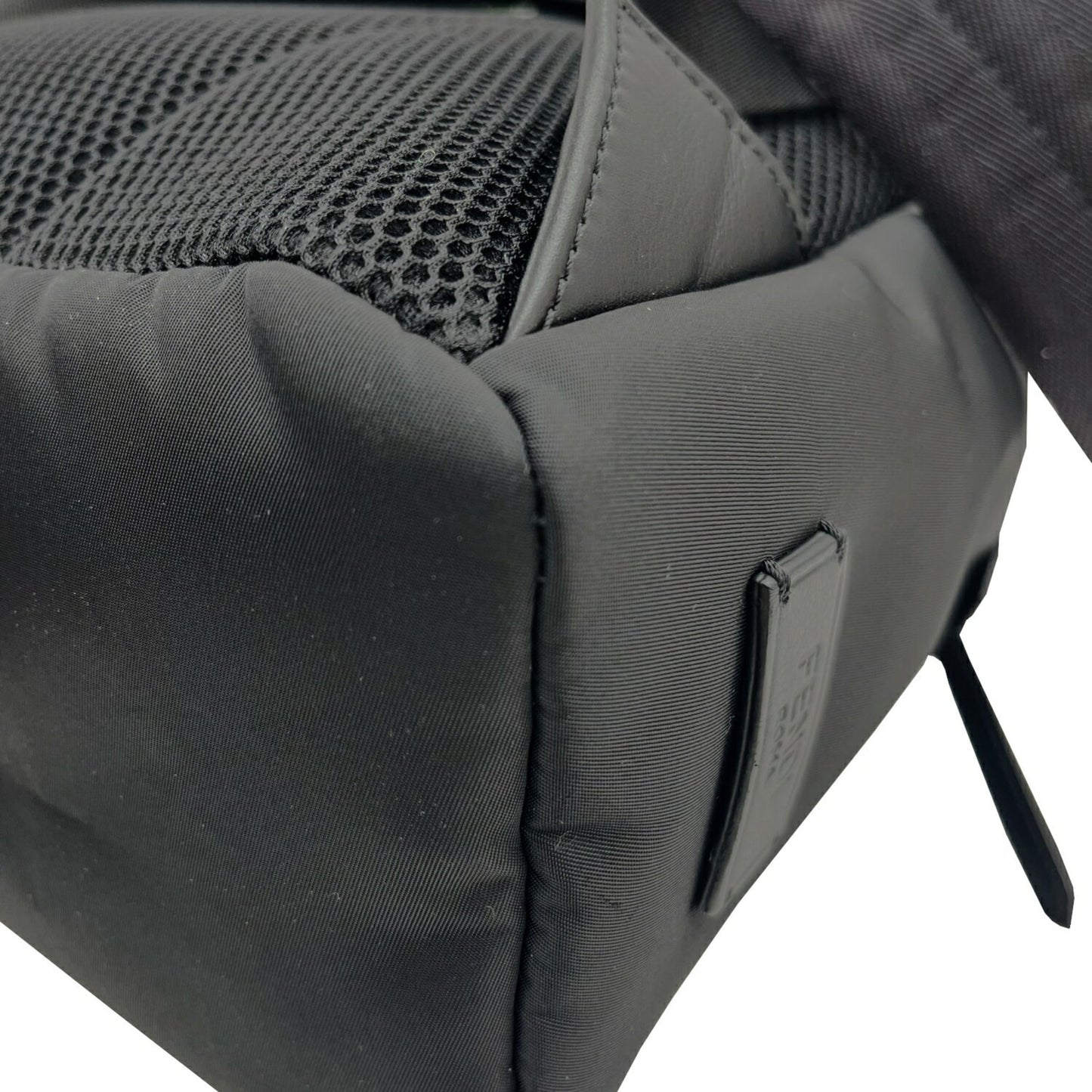 FENDI Monster Backpack 8BZ035 Nylon Leather Black Women's Men's