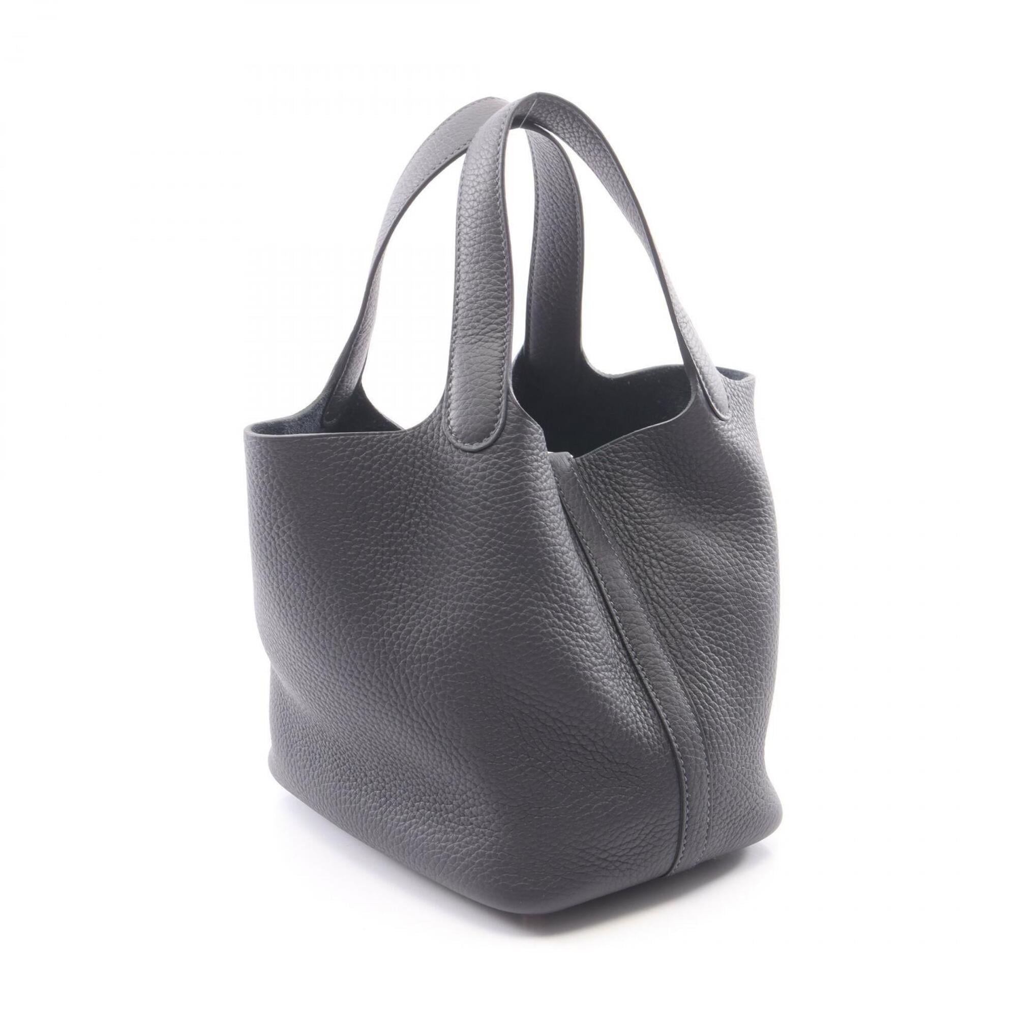 Hermes Picotin Lock PM Handbag, Leather, Taurillon Clemence Women's, Navy Blue — New - Store Return