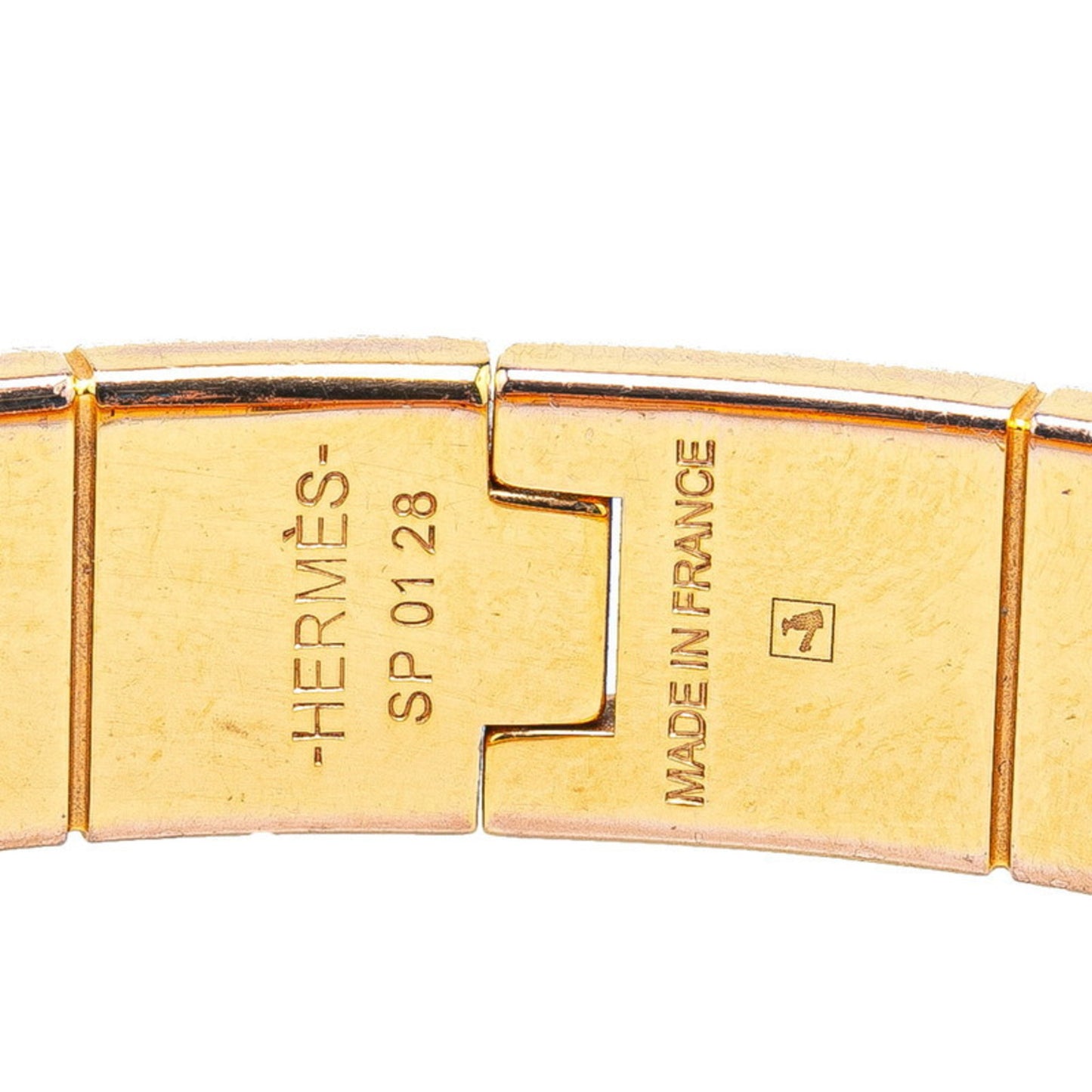 Hermes Charnier PM Cloisonne Bangle Gold Multicolor Plated Women's HERMES
