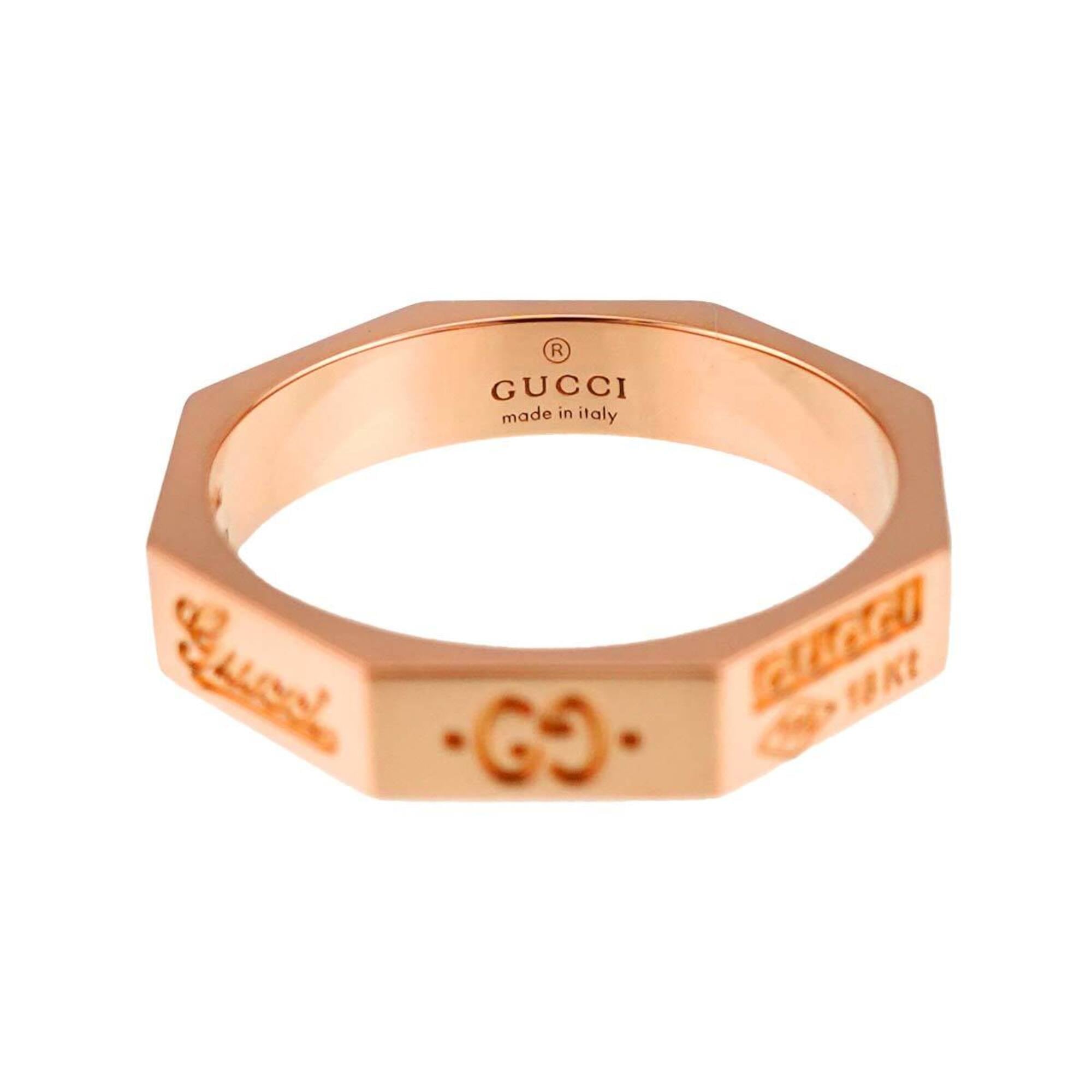 Gucci Octagonal Ring #10, 18K PG Pink Gold 750 — Like New