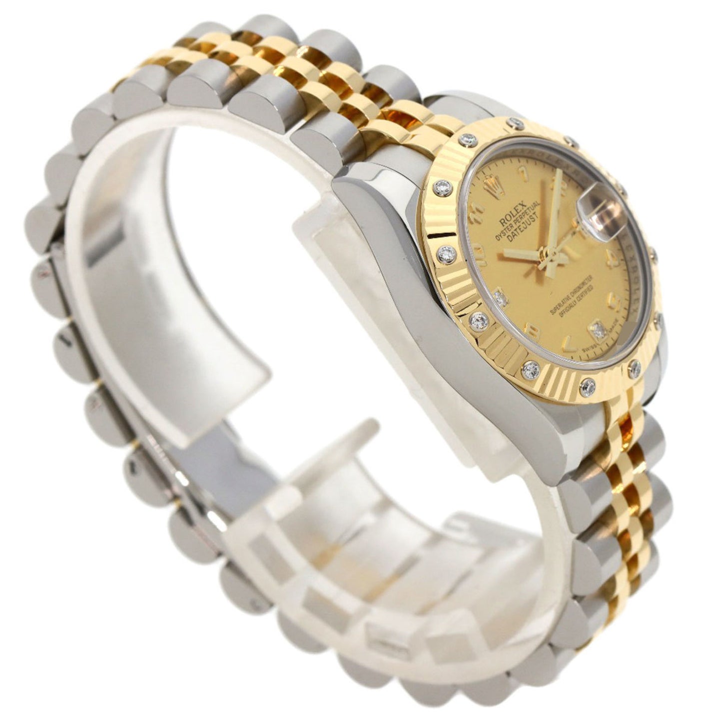 Rolex 179313 Datejust 2P Diamond Gold Dust Watch Stainless Steel SSxK18YG Ladies ROLEX