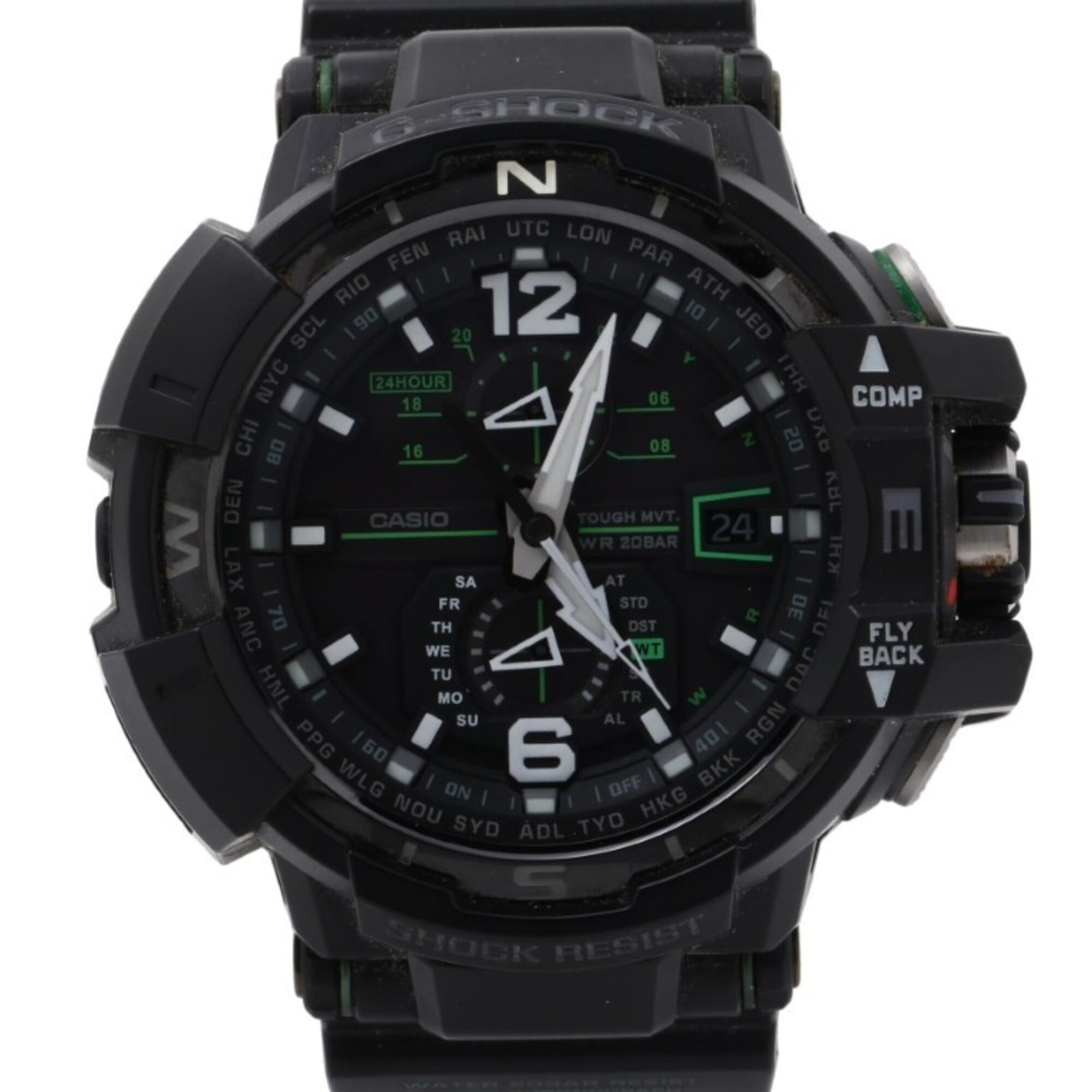 CASIO G-SHOCK MASTER OF G - AIR GRAVITYMASTER GW-A1100-1A3JF Black Resin Men's Analog Watch — Very Good