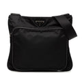 Prada Triangle Logo Plate Crossbody Shoulder Bag Black Nylon Women's PRADA