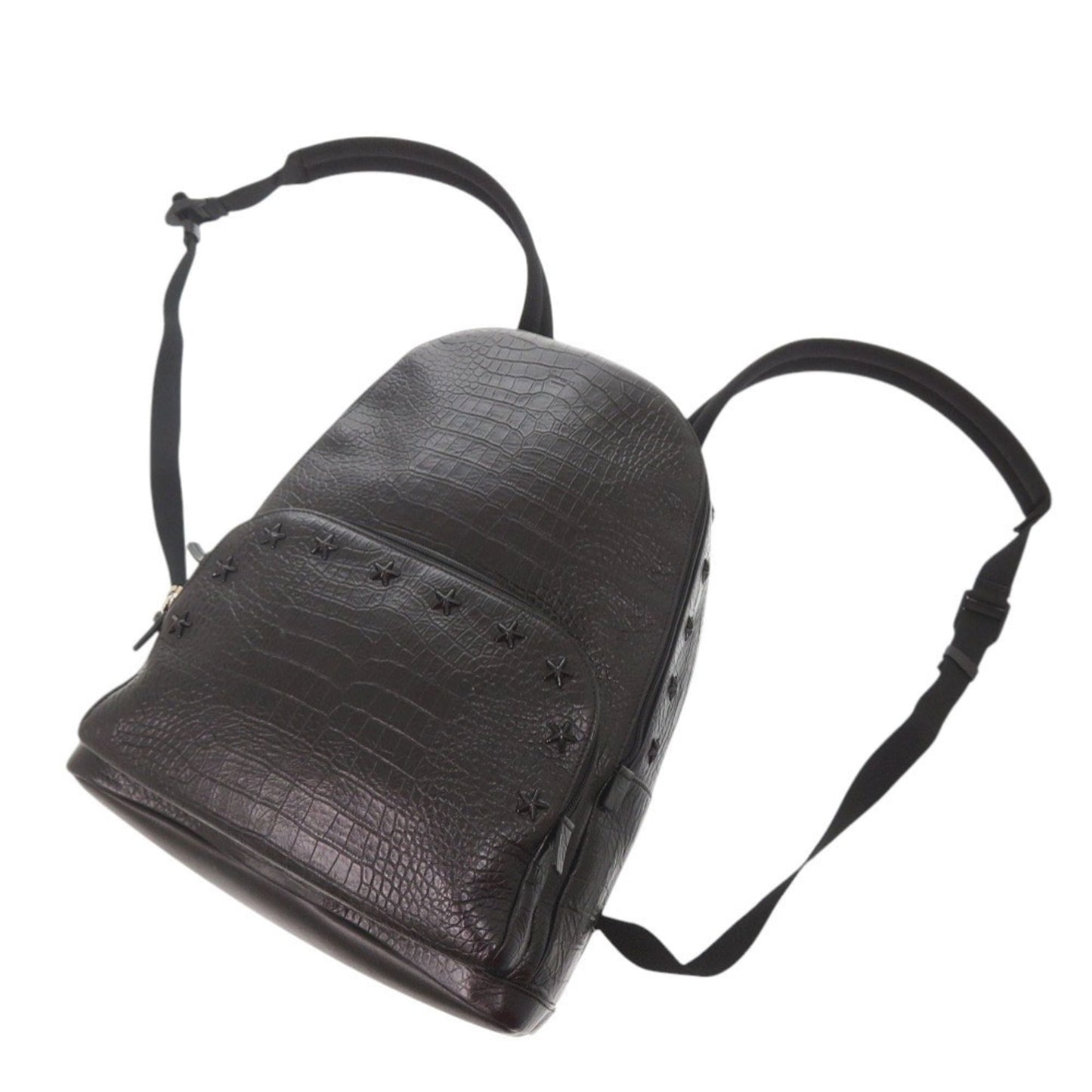 Jimmy Choo Star Stud Embossed Leather Black Backpack/Daypack 1327