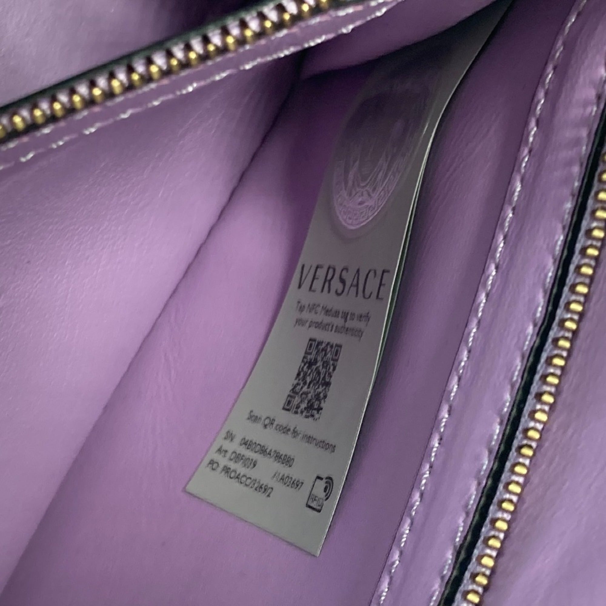 FENDI Versace collaboration VERSACE La Medusa satchel bag Zucca FENDACE Fenderche shoulder handbag leather ladies brown — New - Store Return