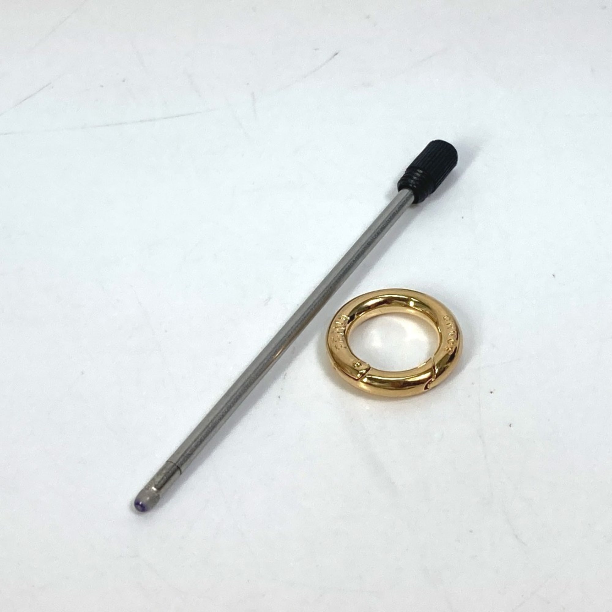 FENDI CHAOS Collaboration Scribble Pen Pen-shaped Earrings Metal Women's Silver — New - Store Return
