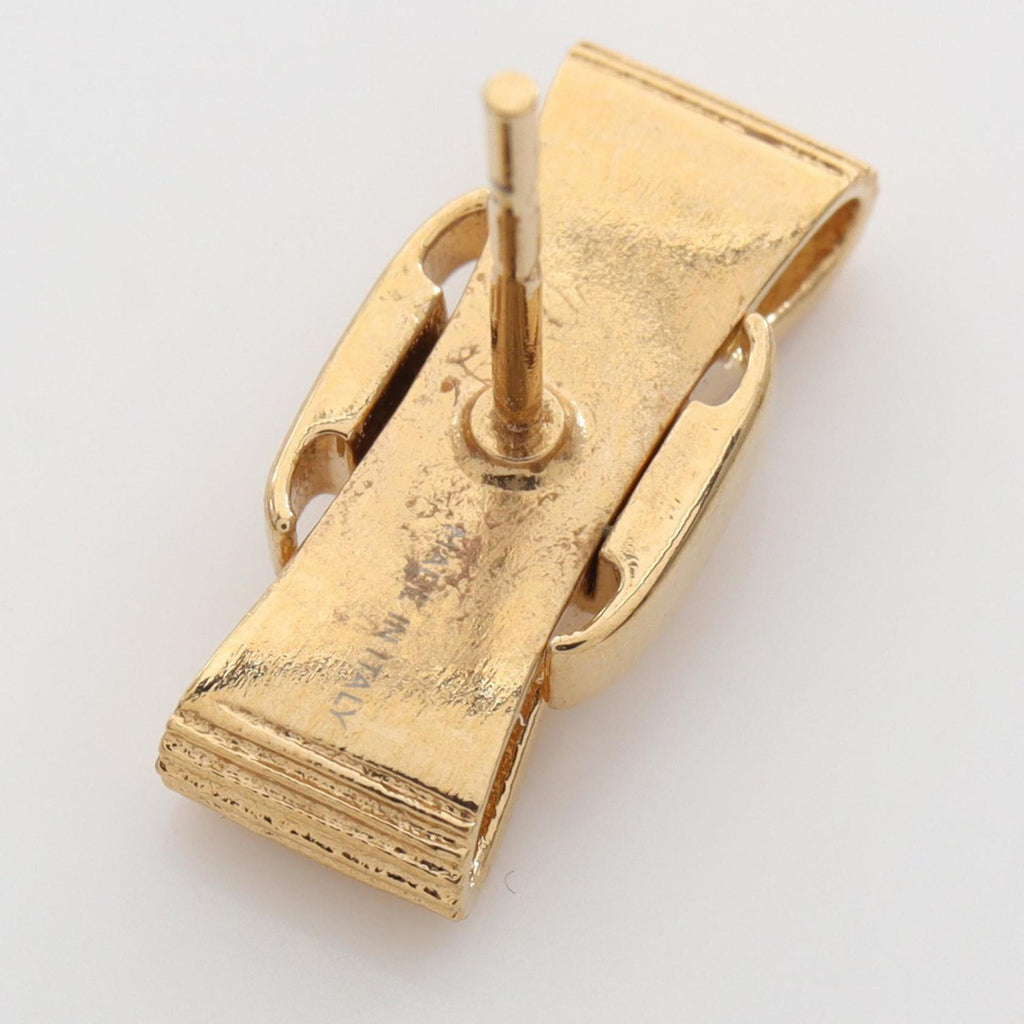 Salvatore Ferragamo Vara Ribbon Earrings, Gold Plated, Women's, 76 0546