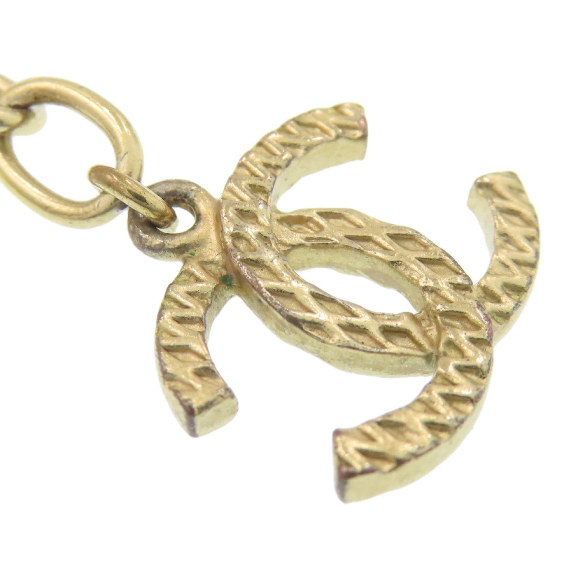 Chanel faux pearl Coco Mark bracelet, metal, for women