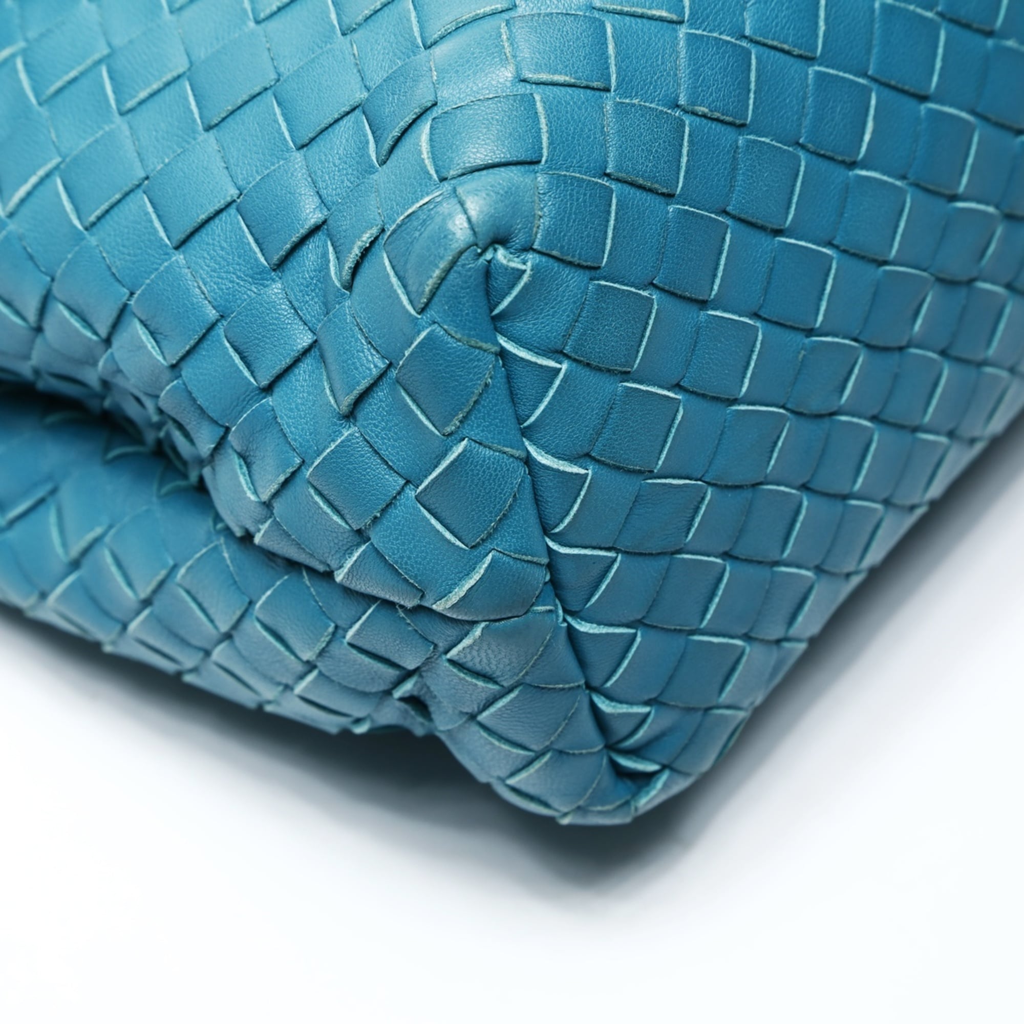 Bottega Veneta Intrecciato Olympia Shoulder Bag in Blue