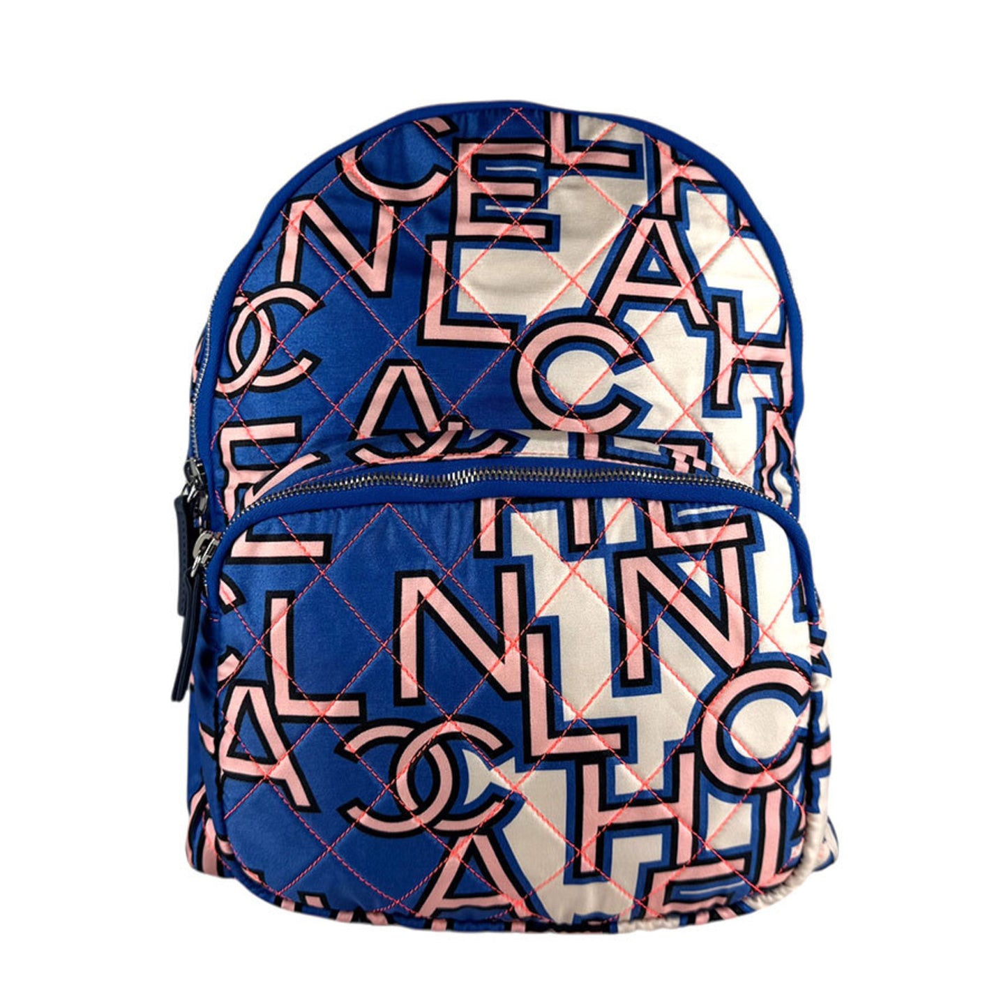 CHANEL Satin Blue Backpack for Women z7730