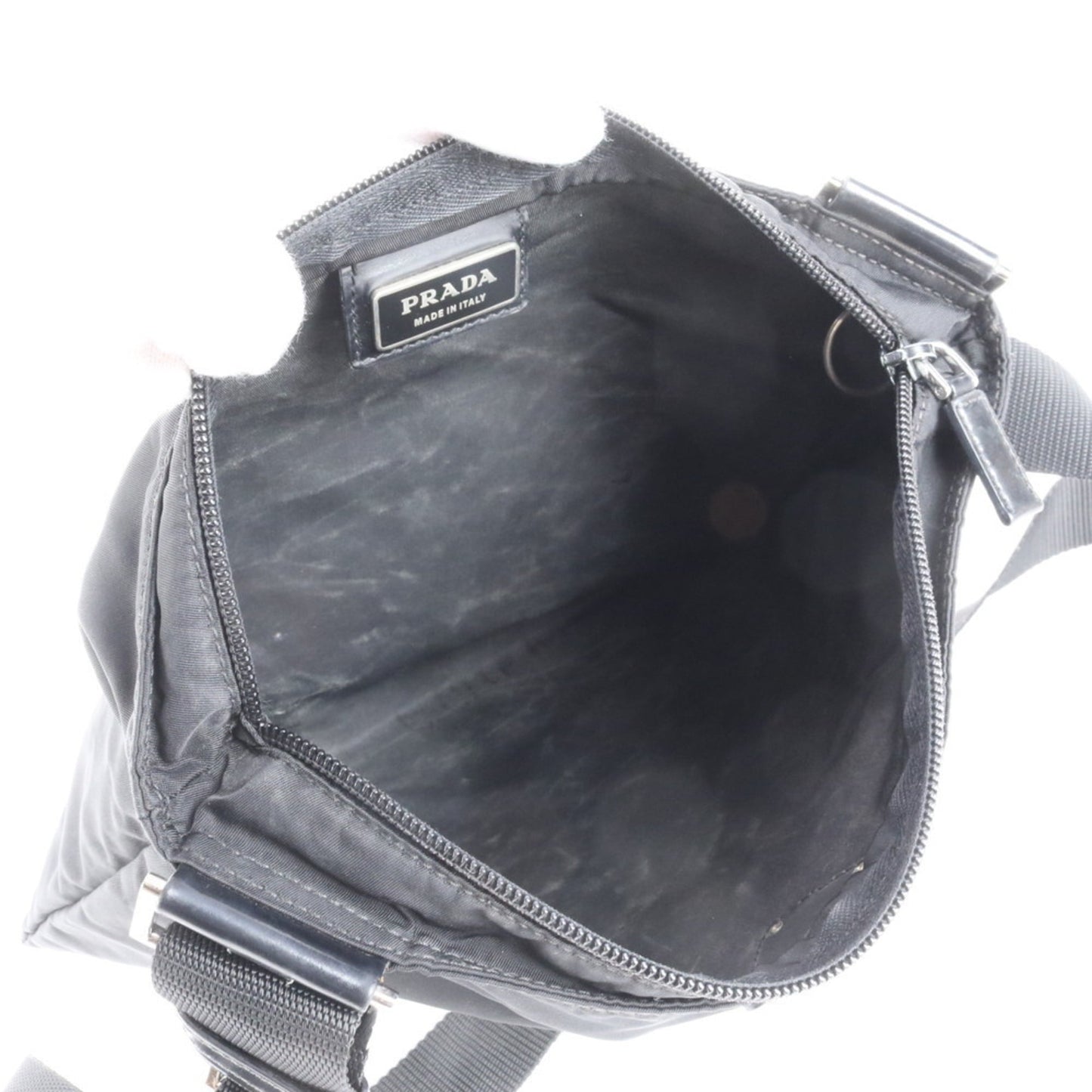 Prada Tessuto Nylon Triangle Logo Leather Shoulder Messenger Bag for Men