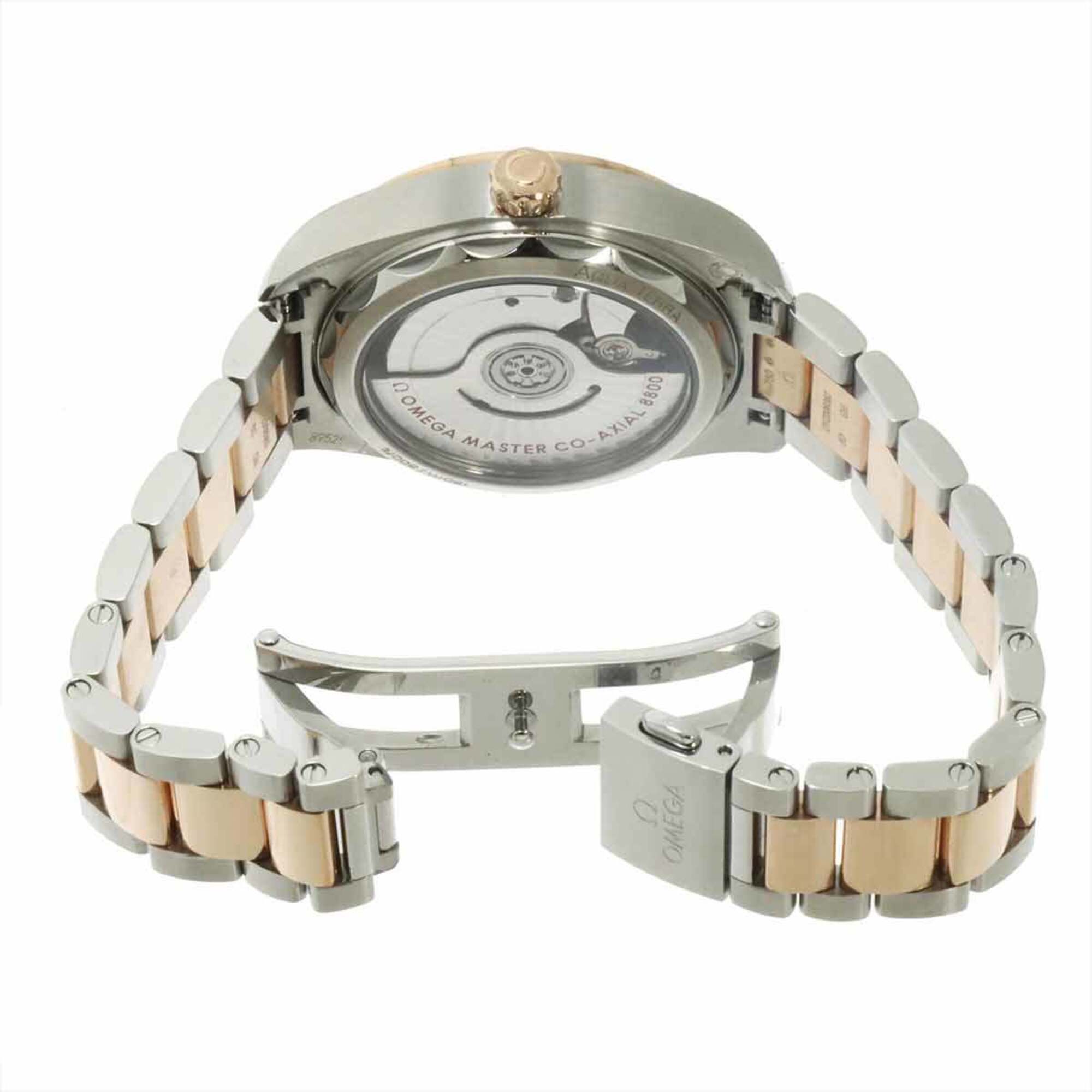 Omega Seamaster Aqua Terra 220 20 34 52 001 Boys' Watch 11P Diamond Date White 18KPG Pink Gold Automatic Self-winding — Like New