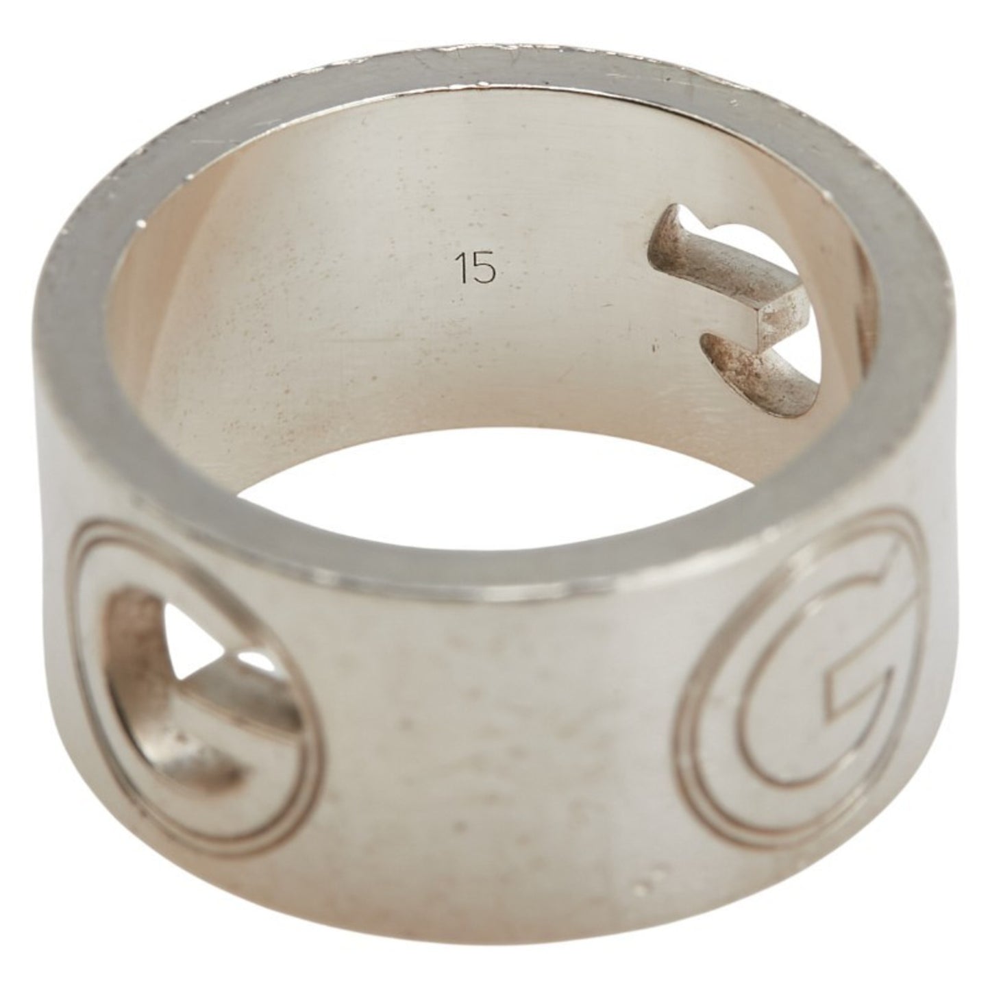 Gucci G Logo Wide Ring #15 SV925 Silver Men's GUCCI