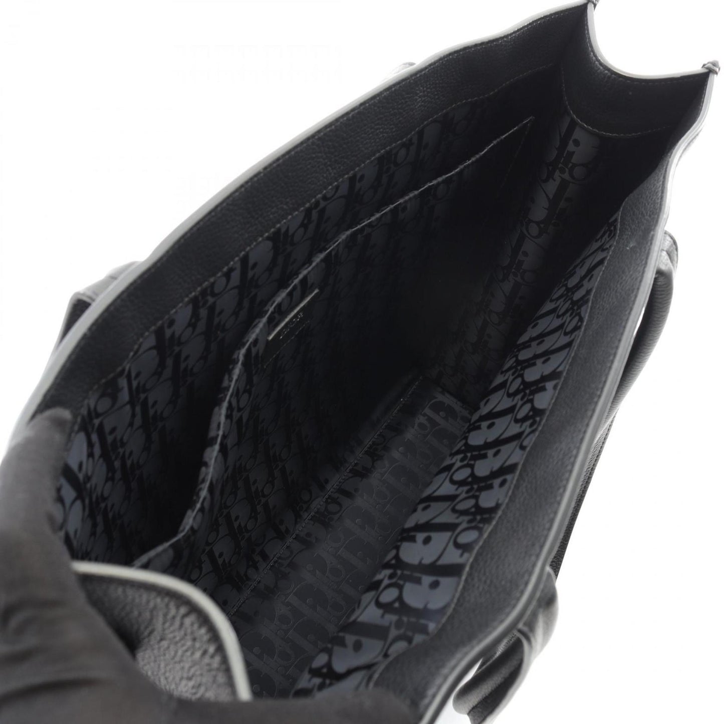 Christian Dior Dior SAFARI Tote Bag, Leather, Men's, Black, 1ESSH224YMJ