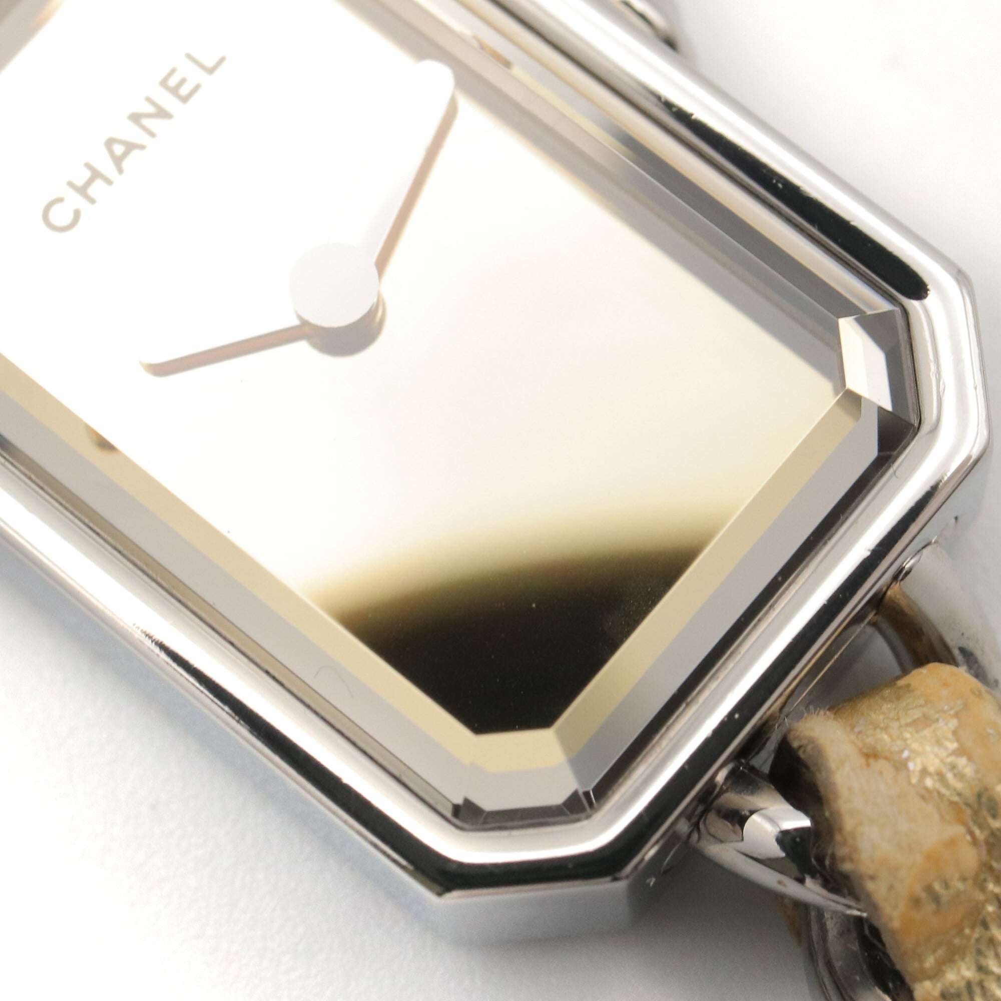 Chanel CHANEL Première Rock Watch, Stainless Steel, Leather Strap, Ladies, Gold Tone, Mirror Finish, H5583 — Very Good
