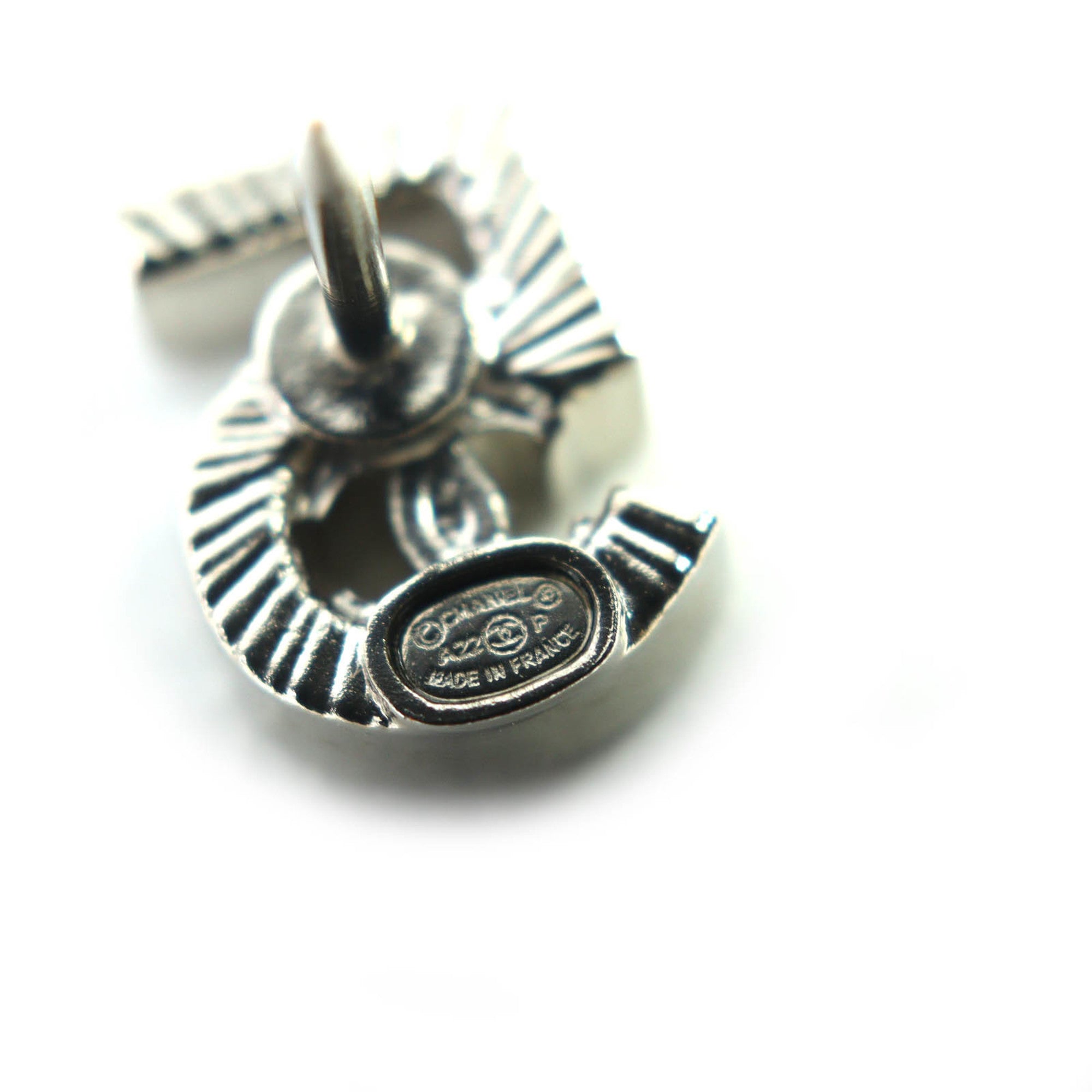 CHANEL A22P Coco Mark Icon Rhinestone No. 5 Clover Bottle Pins/Brooch Set of 3, Silver, with Box, Made in France, Women's — Like New