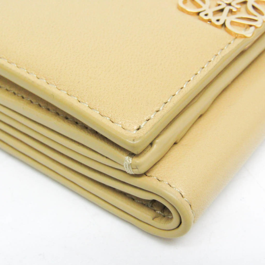 Loewe Anagram Trifold Wallet Women's Leather Wallet (tri-fold) Mustard